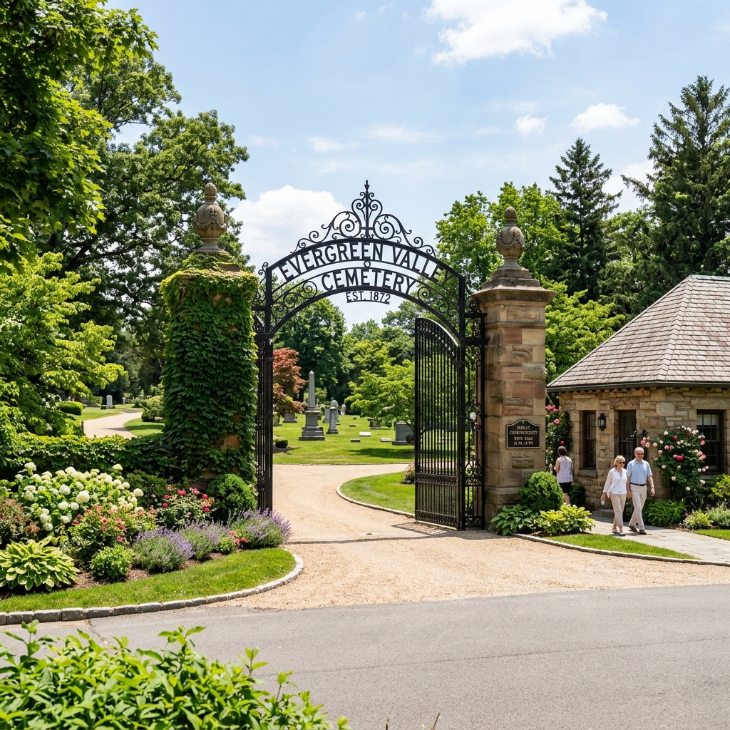 Photo of the cemetery entrance